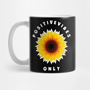 Positive Vibes Yellow Sunflower Mug